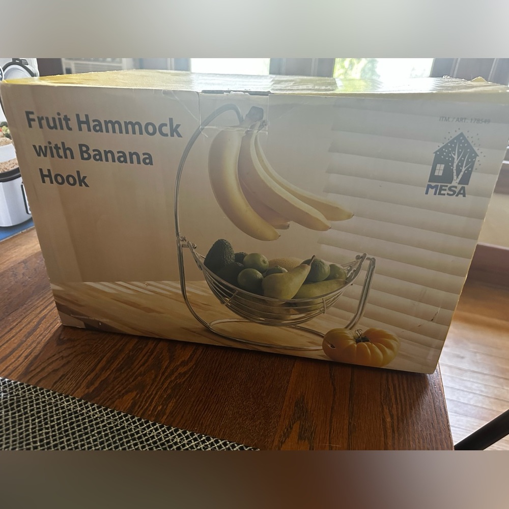 Fruit hammock with banana hook-New never used
